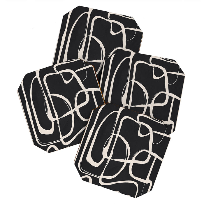 Modern Minimalist One Line Art 1 Coaster Gallery Image 1
