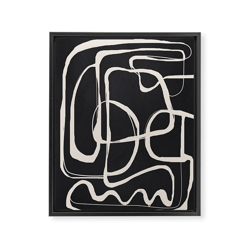 Modern Minimalist One Line Art 1 Framed Canvas Print Gallery Image 6