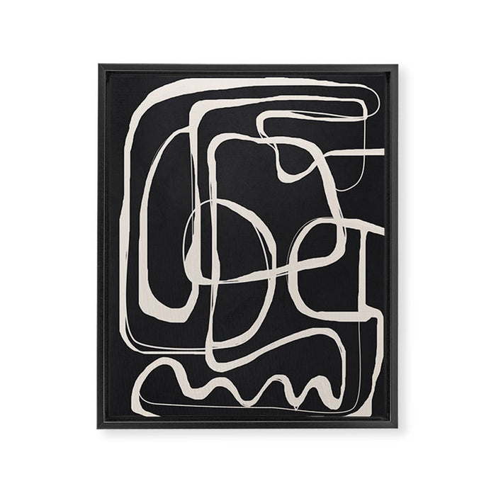 Modern Minimalist One Line Art 1 Framed Canvas Print Gallery Image 1