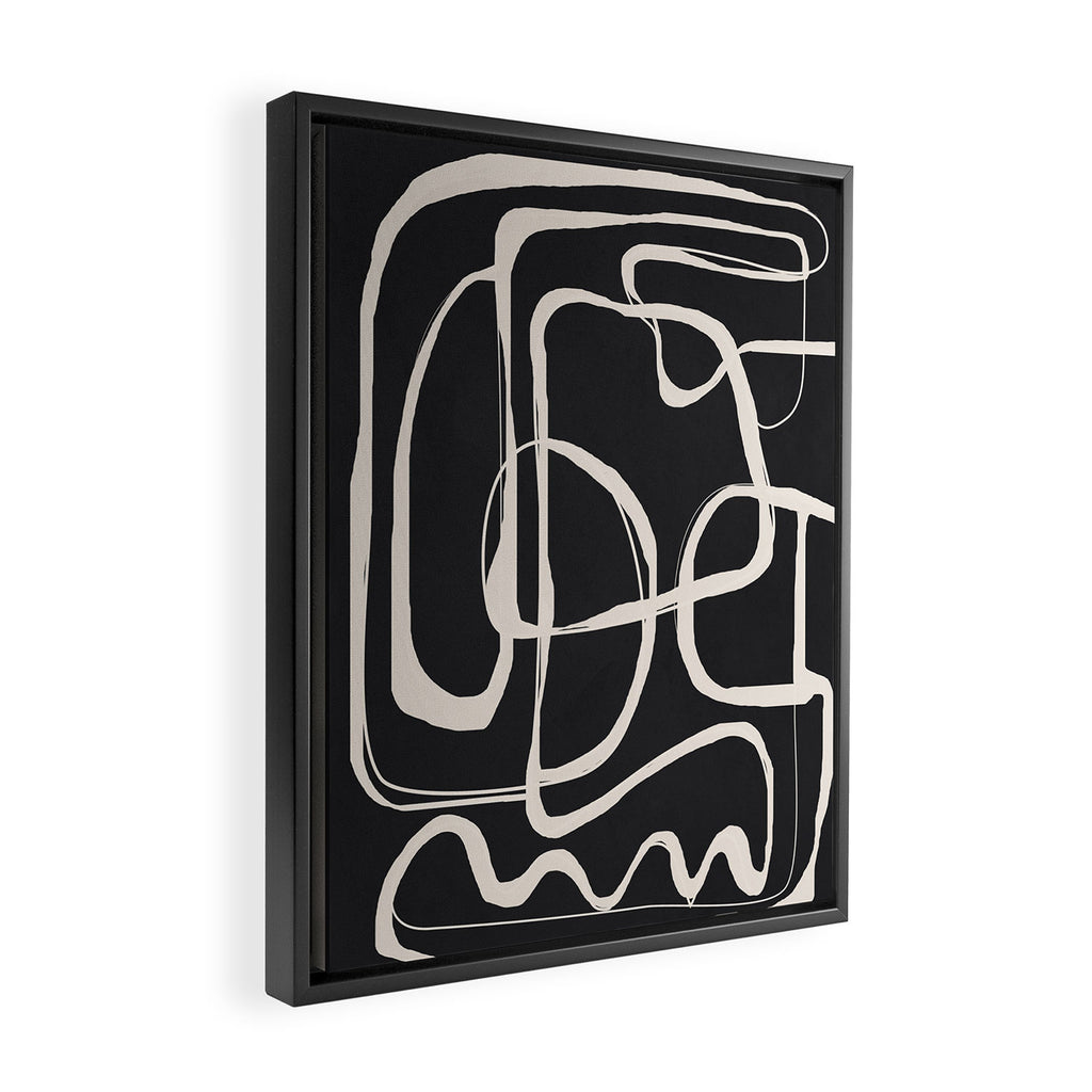Modern Minimalist One Line Art 1 Framed Canvas Print Gallery Image 2