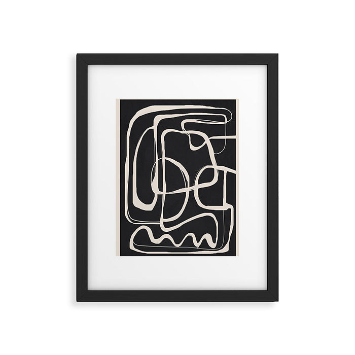 Modern Minimalist One Line Art 1 Framed Art Print Gallery Image 1