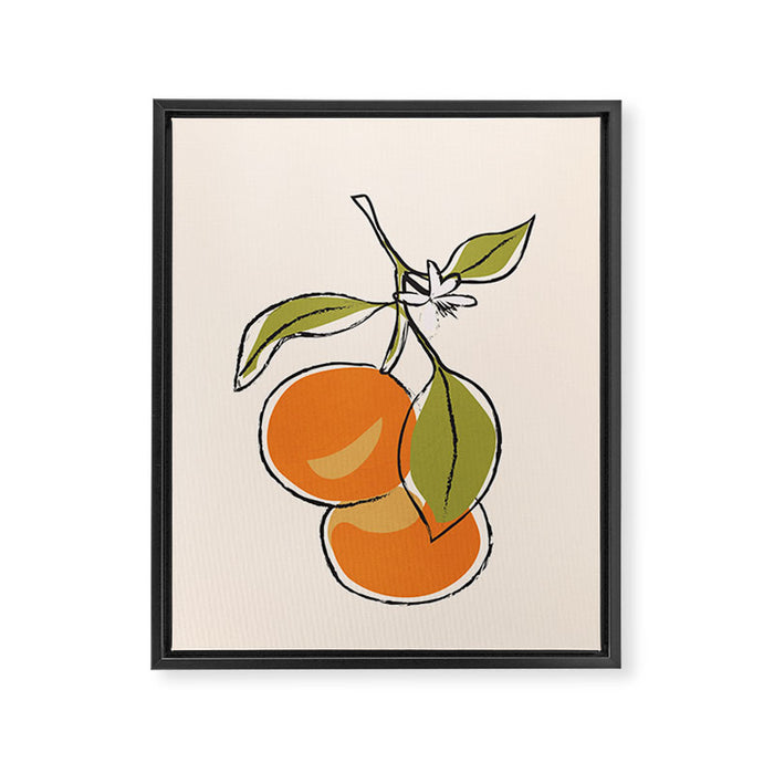 Modern Minimalist Oranges Framed Canvas Print Gallery Image 1
