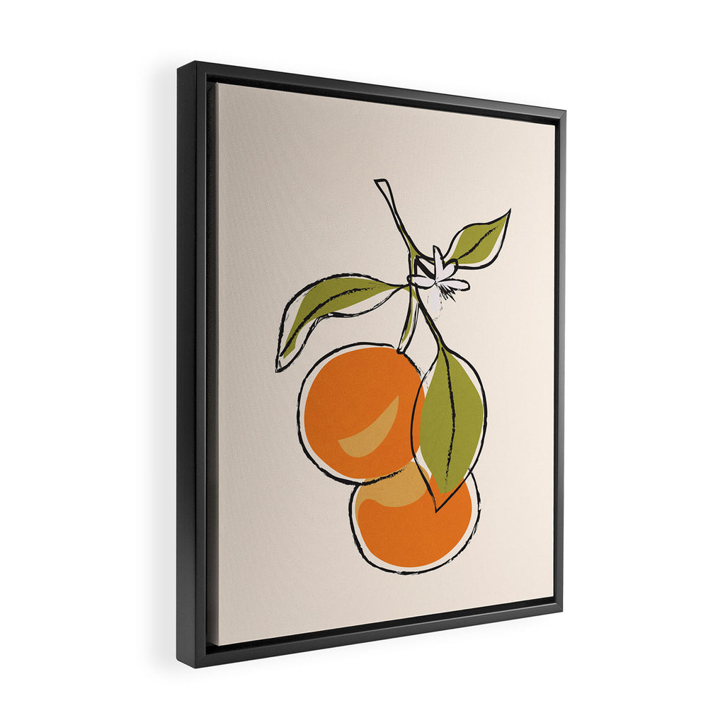 Modern Minimalist Oranges Framed Canvas Print Gallery Image 2