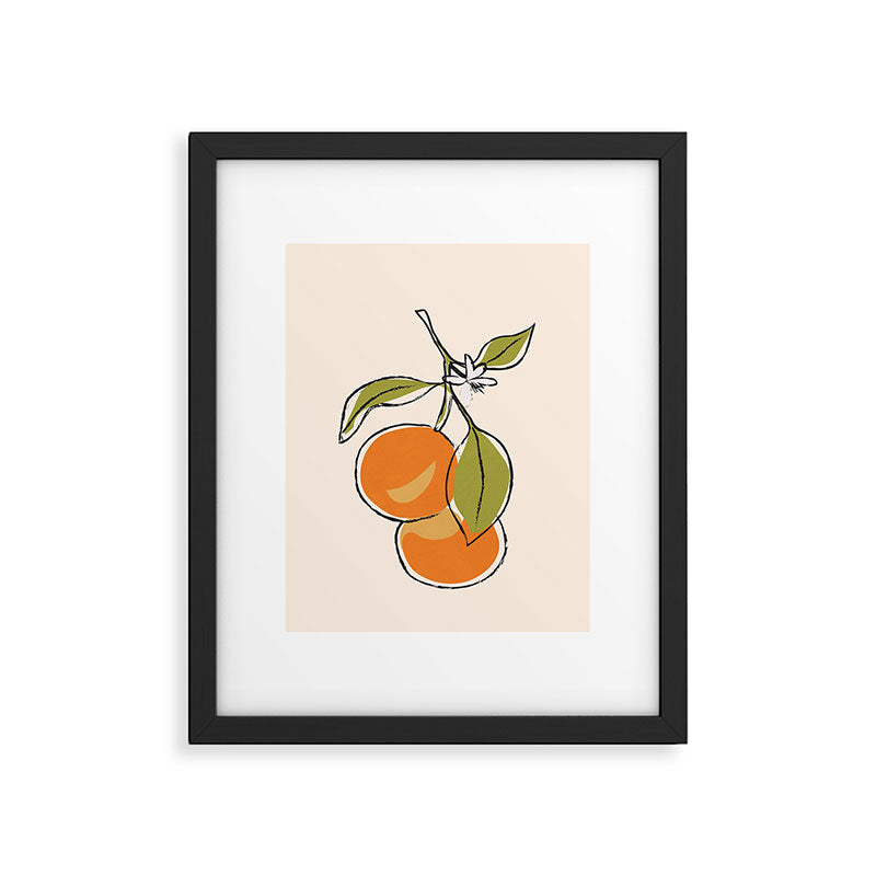 Modern Minimalist Oranges Framed Art Print Gallery Image 4