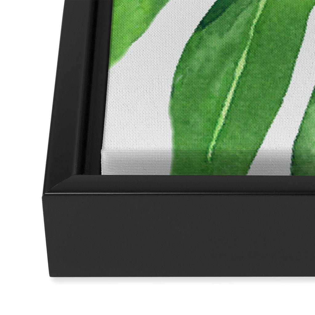 Monstera Leaf Framed Canvas Print Gallery Image 3