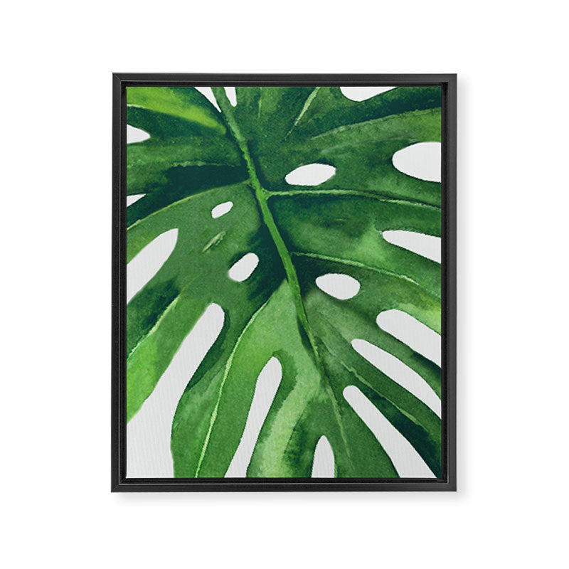 Monstera Leaf Framed Canvas Print Gallery Image 8