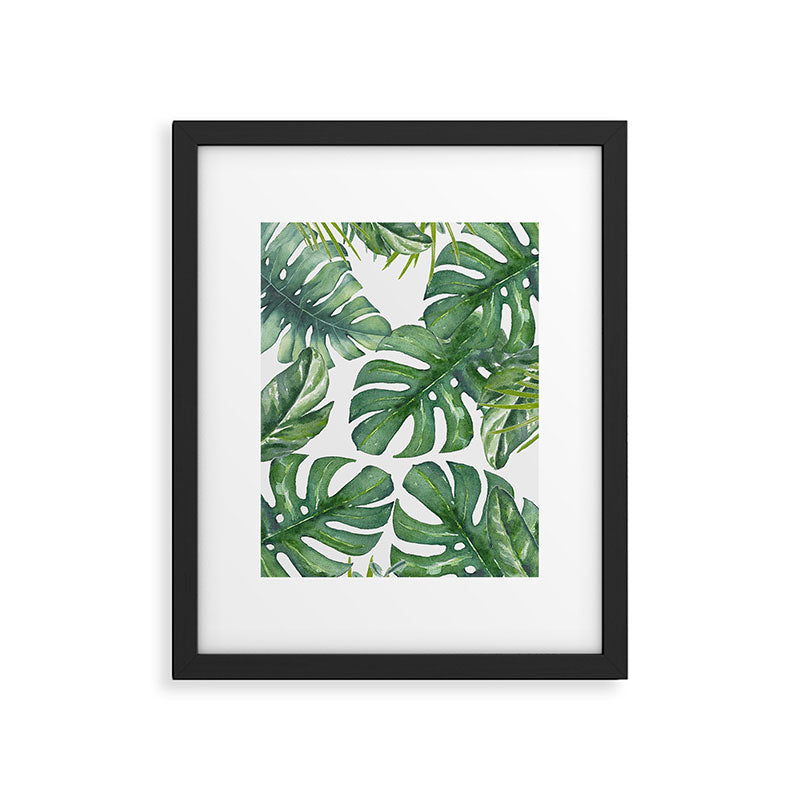 Monstera Leaves Framed Art Print Gallery Image 5