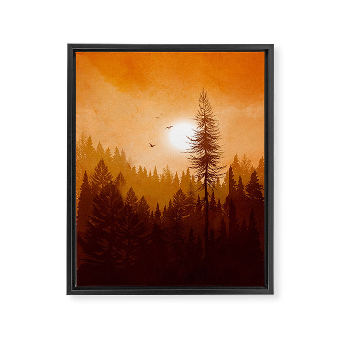 Morning Mountain Mist 1 Framed Canvas Print Gallery Image 1