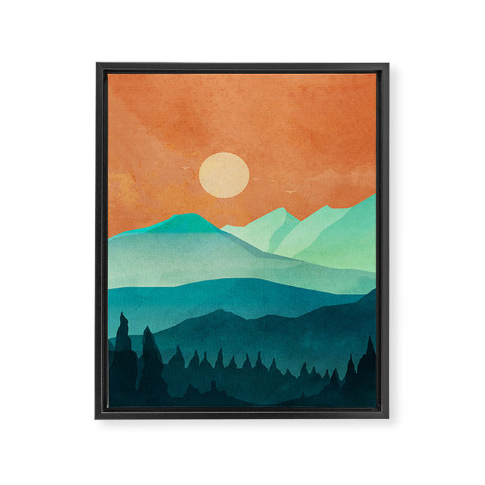 Morning Mountain Mist 2 Framed Canvas Print Gallery Image 1