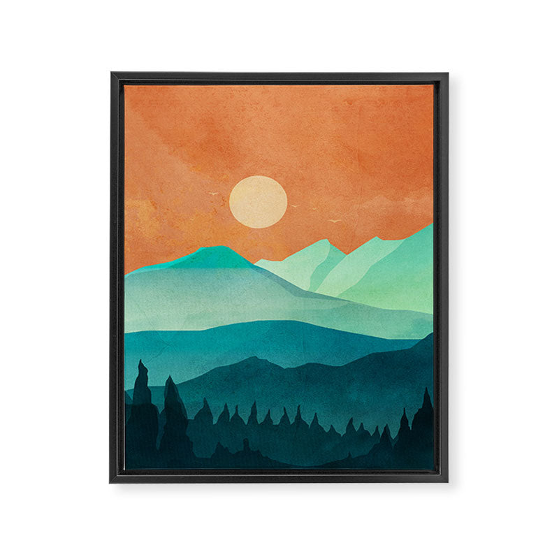 Morning Mountain Mist 2 Framed Canvas Print Gallery Image 8