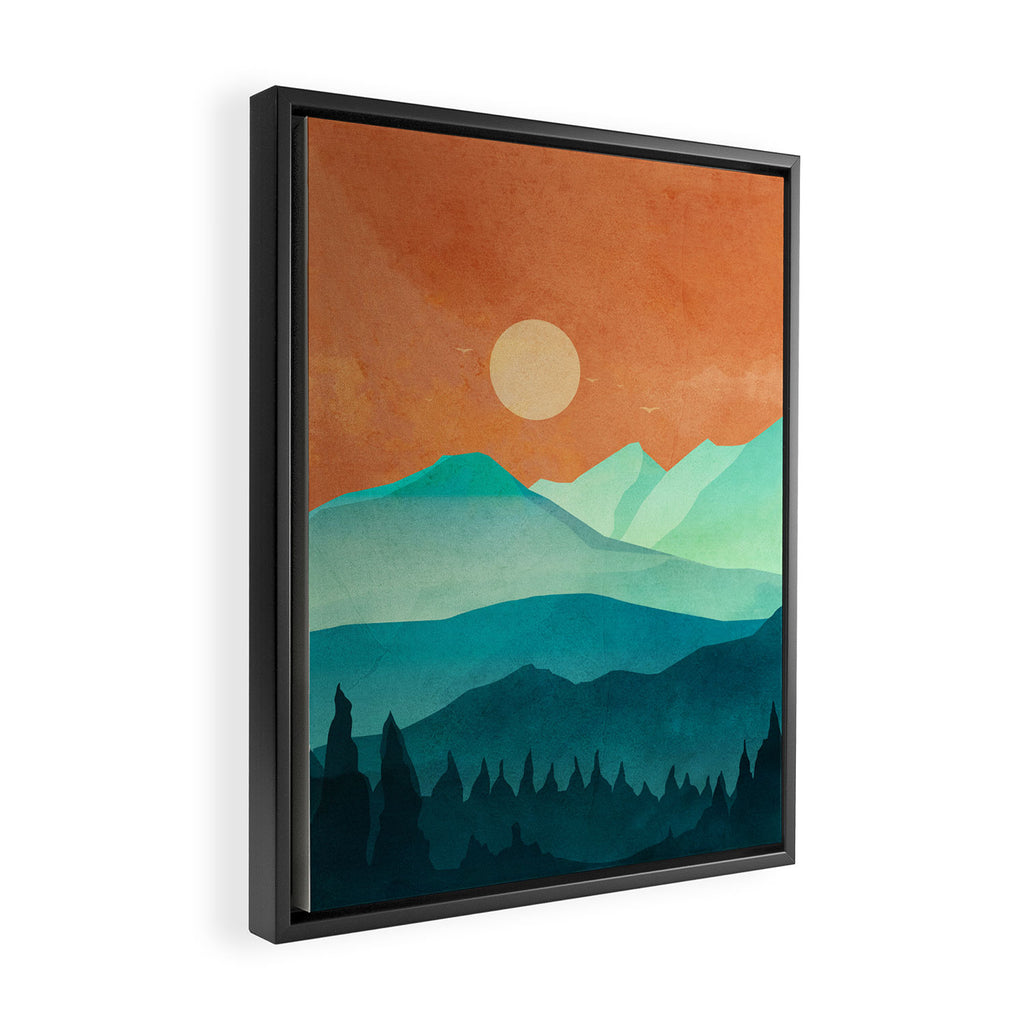 Morning Mountain Mist 2 Framed Canvas Print Gallery Image 2