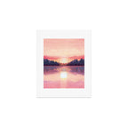 Morning Sunshine over the Peaceful Mountain Lake Art Print Gallery Image 1