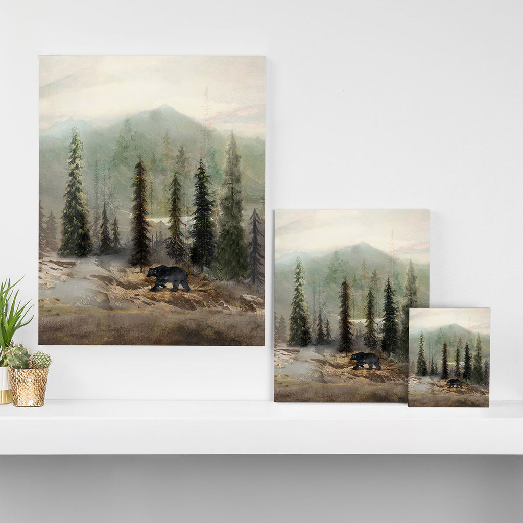 Mountain Black Bear Canvas Print Gallery Image 3
