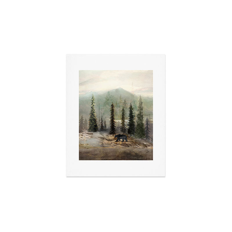 Mountain Black Bear Art Print Gallery Image 1