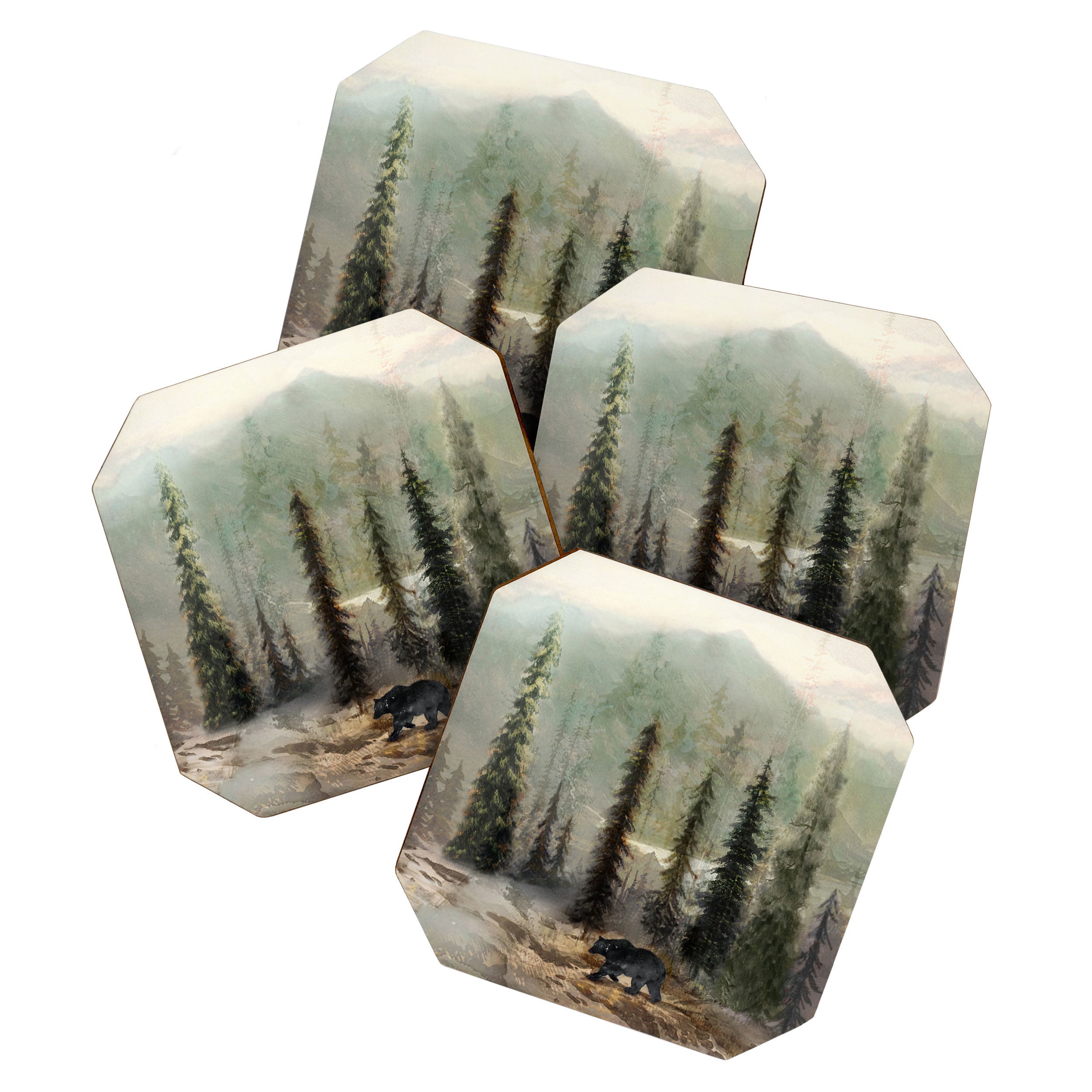 Mountain Black Bear Coaster Gallery Image 1