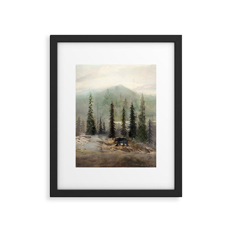 Mountain Black Bear Framed Art Print Gallery Image 5