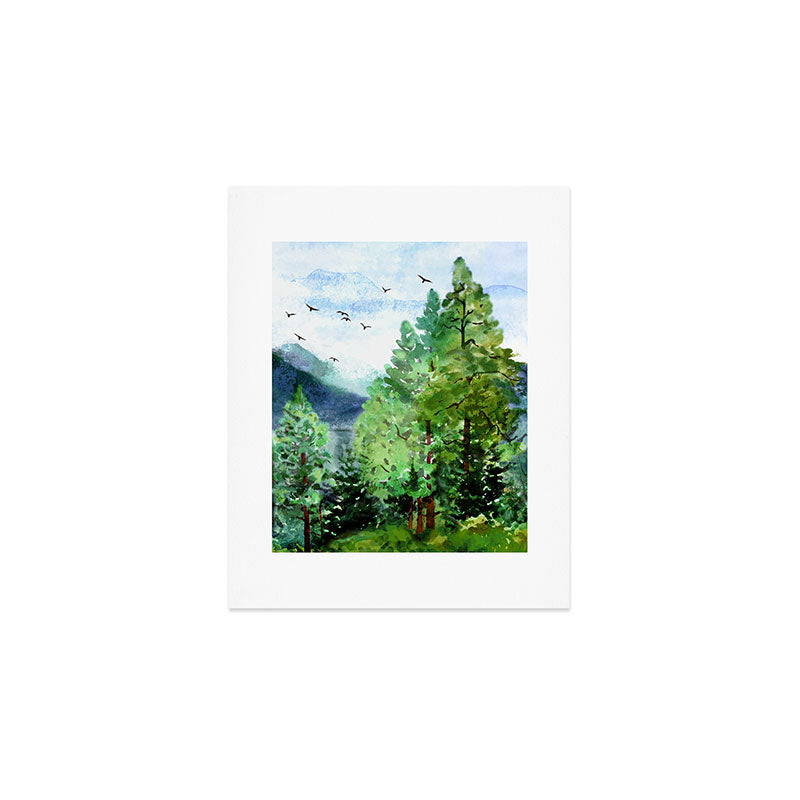 Mountain Forest Art Print Gallery Image 1