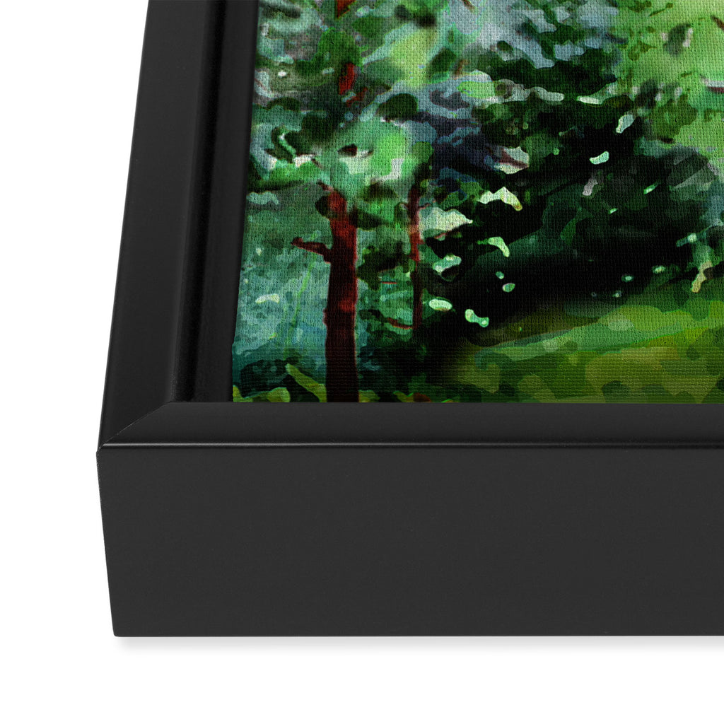 Mountain Forest Framed Canvas Print Gallery Image 3