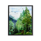 Mountain Forest Framed Canvas Print Gallery Image 6