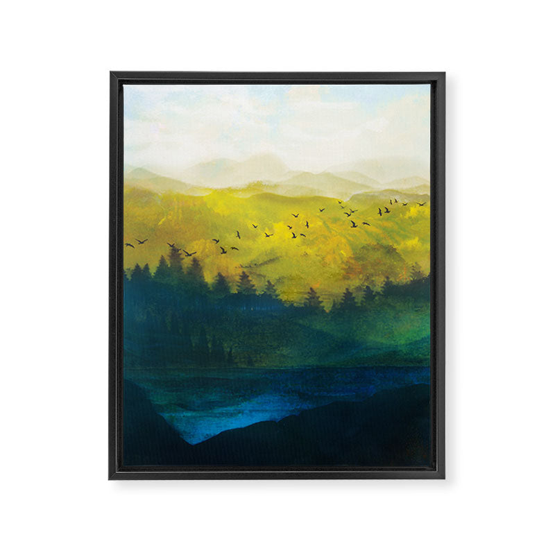 Mountain Lake Framed Canvas Print Gallery Image 6