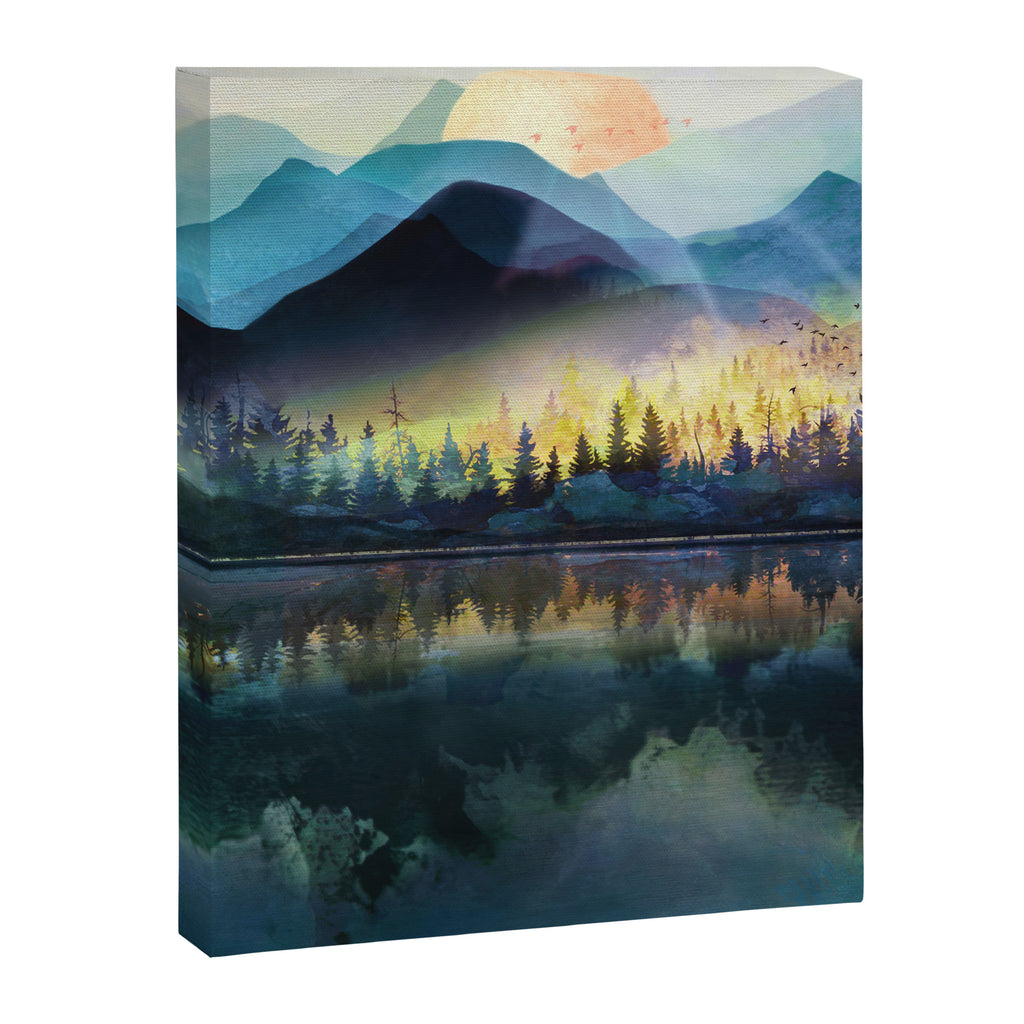 Mountain Lake Under Sunrise Canvas Print Gallery Image 8