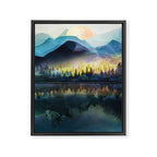 Mountain Lake Under Sunrise Framed Canvas Print Gallery Image 8