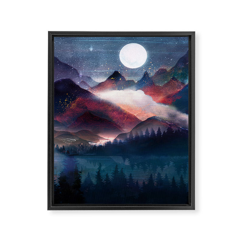 Mountain Lake Under the Stars Framed Canvas Print Gallery Image 8
