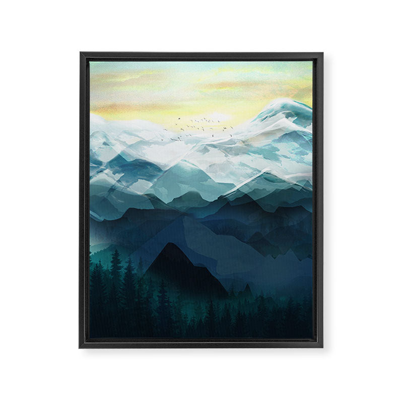 Mountain Range Framed Canvas Print Gallery Image 8