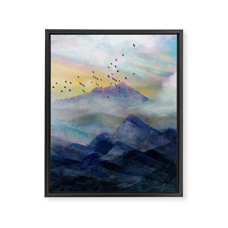 Mountain Sunrise Framed Canvas Print Gallery Image 8