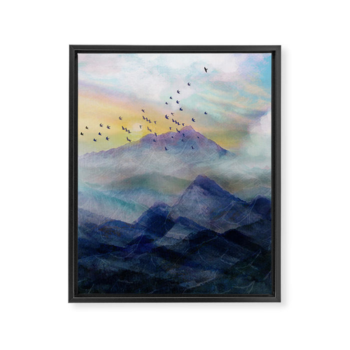Mountain Sunrise Framed Canvas Print Gallery Image 1