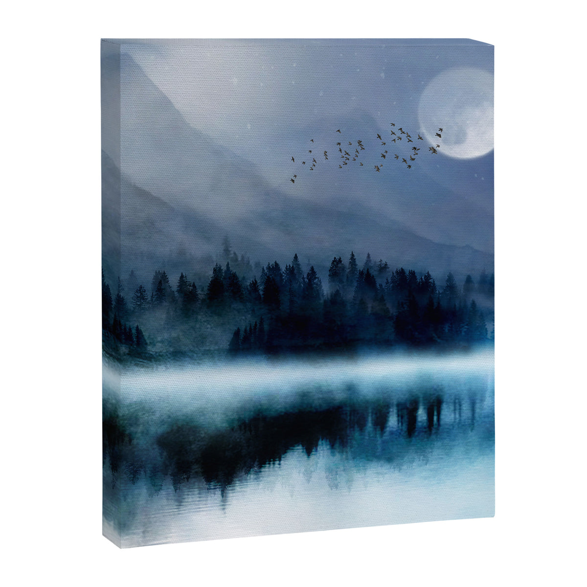 Mountainscape Under The Moonlight Canvas Print Gallery Image 8