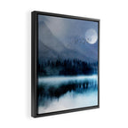 Mountainscape Under The Moonlight Framed Canvas Print Gallery Image 2