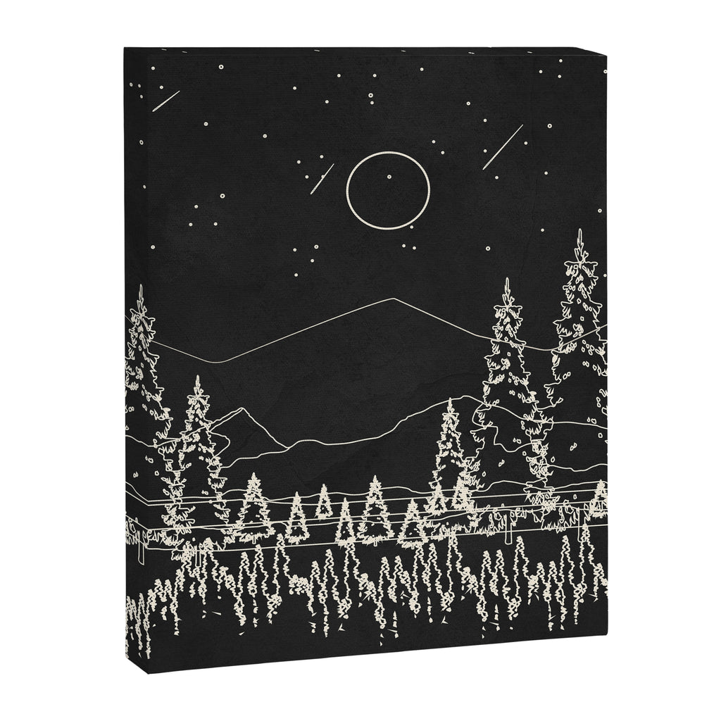 Night Forest Linescape Canvas Print Gallery Image 8