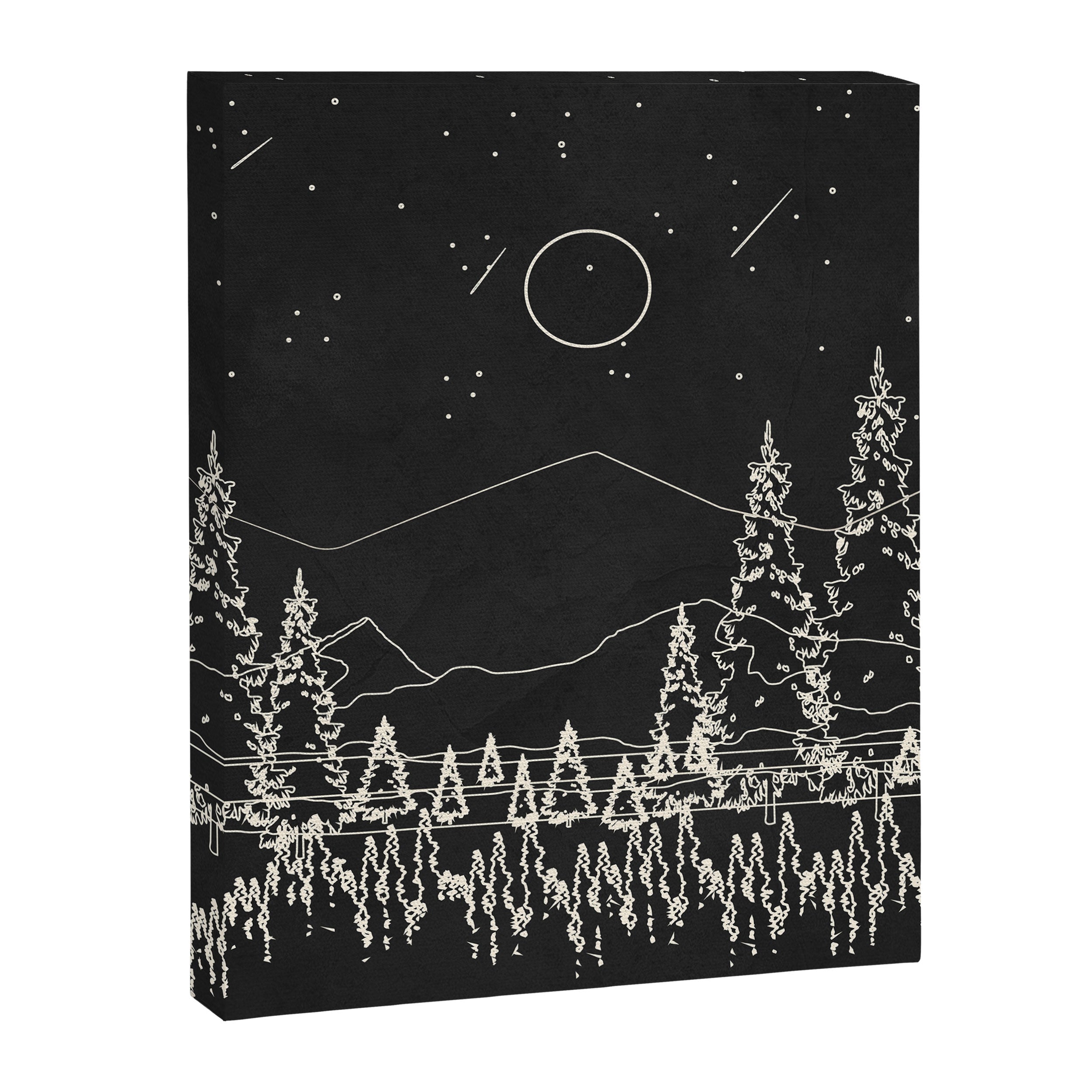 Night Forest Linescape Canvas Print Gallery Image 8