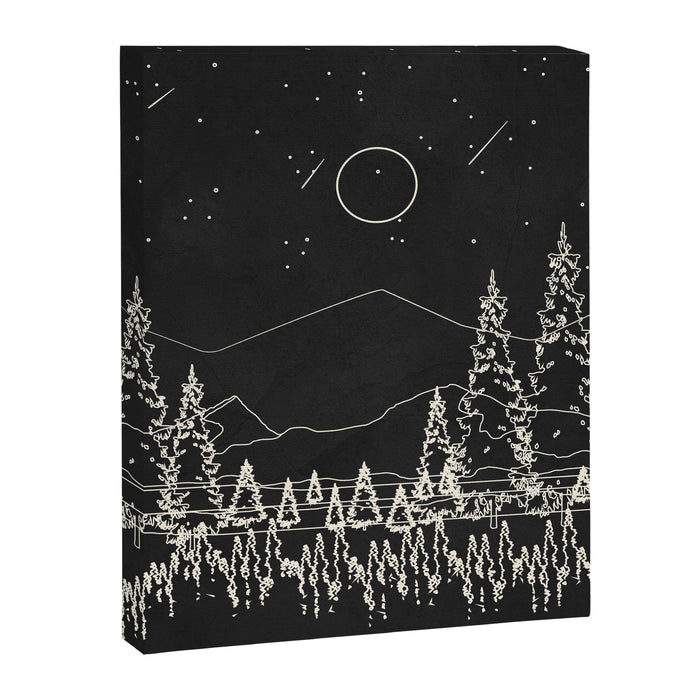 Night Forest Linescape Canvas Print Gallery Image 1