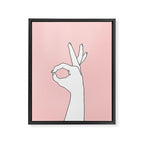 OK  OK  OK Framed Canvas Print Gallery Image 6