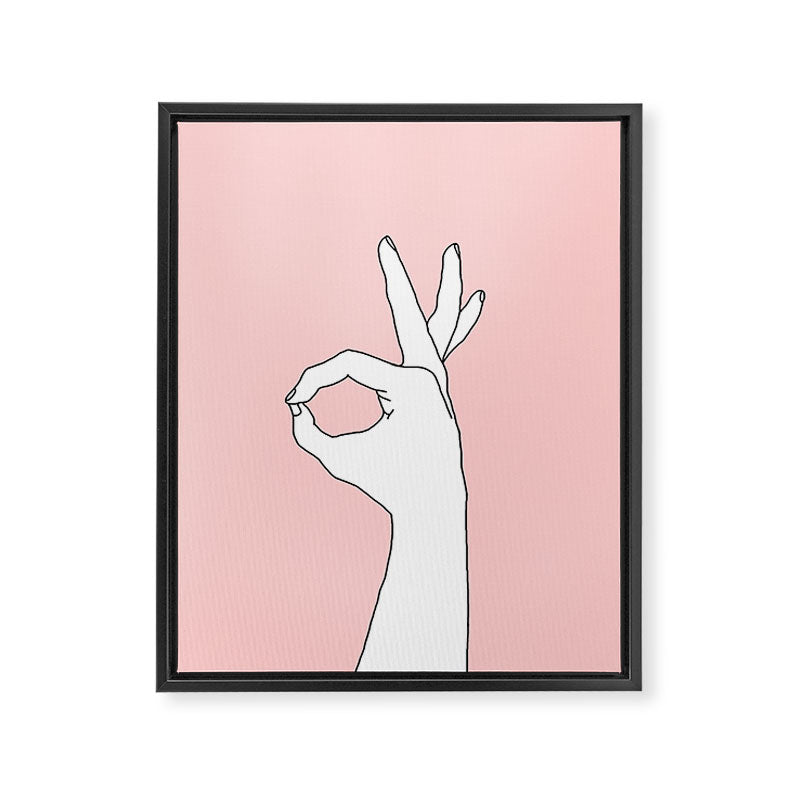OK  OK  OK Framed Canvas Print Gallery Image 6