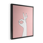 OK  OK  OK Framed Canvas Print Gallery Image 2