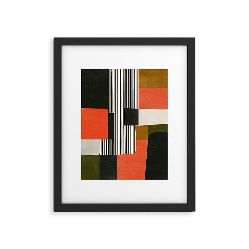 Orange Interval Framed Art Print Gallery Image 5