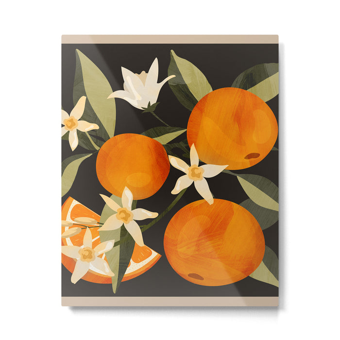 Oranges Botanical Art 1 Metal Print Gallery Image 1