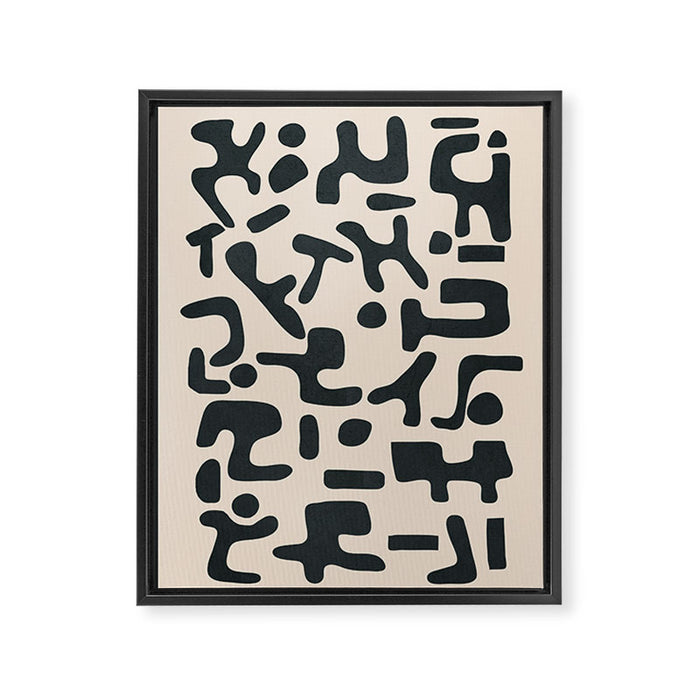 Organic Contemporary Modern Shapes 05 Framed Canvas Print Gallery Image 1