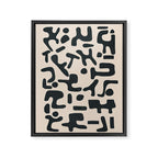 Organic Contemporary Modern Shapes 05 Framed Canvas Print Gallery Image 6