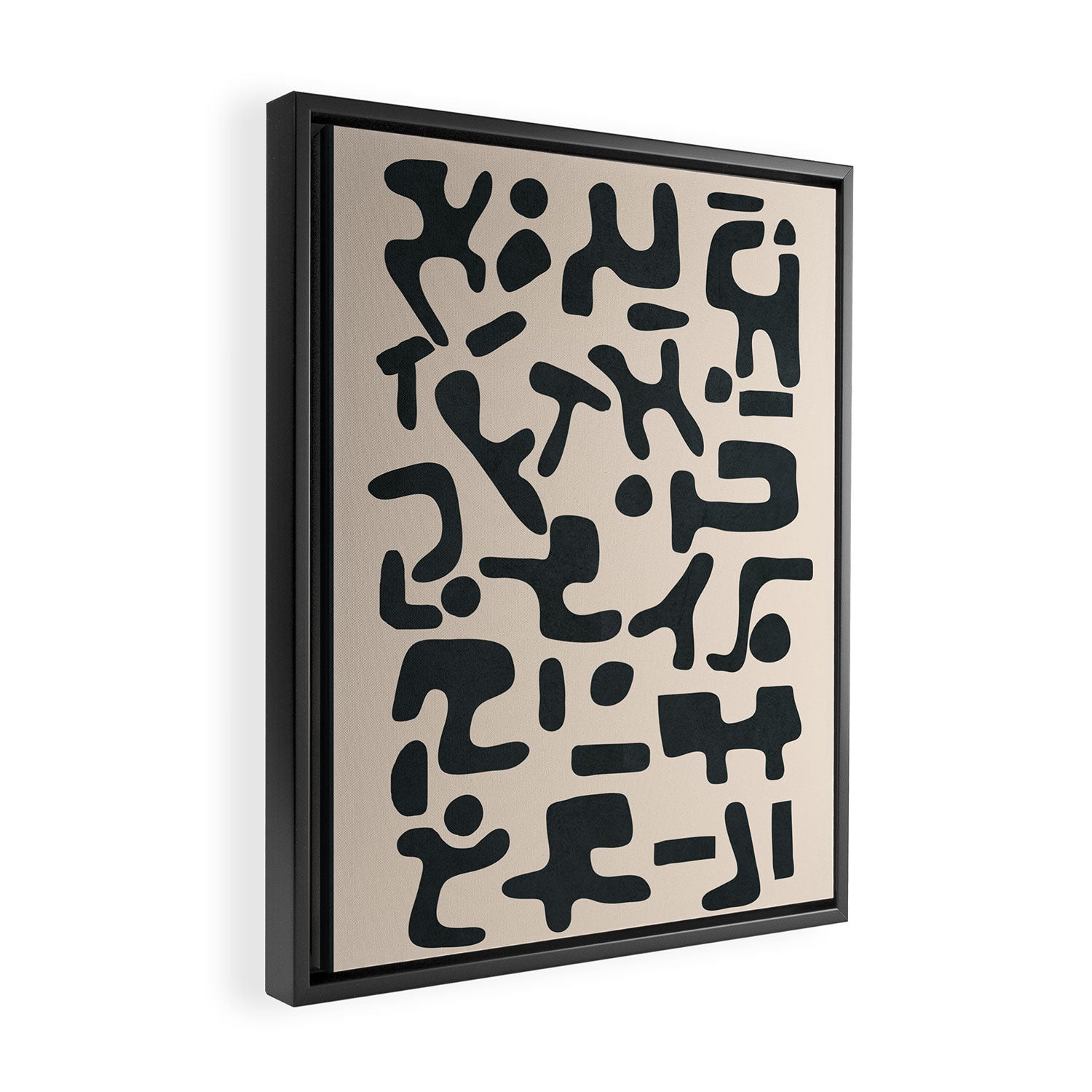 Organic Contemporary Modern Shapes 05 Framed Canvas Print Gallery Image 2