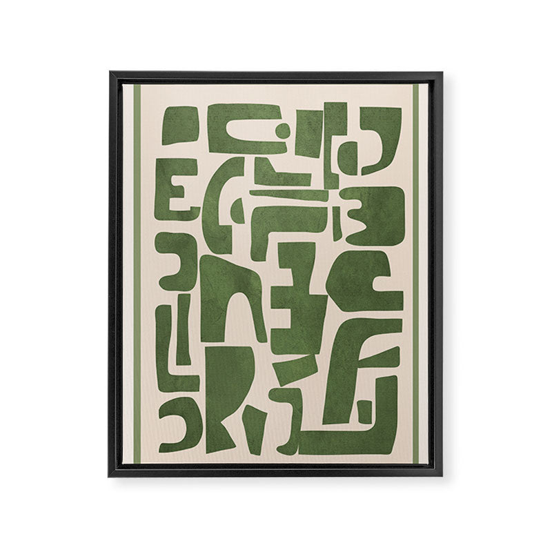 Organic Contemporary Modern Shapes 03 Framed Canvas Print Gallery Image 6