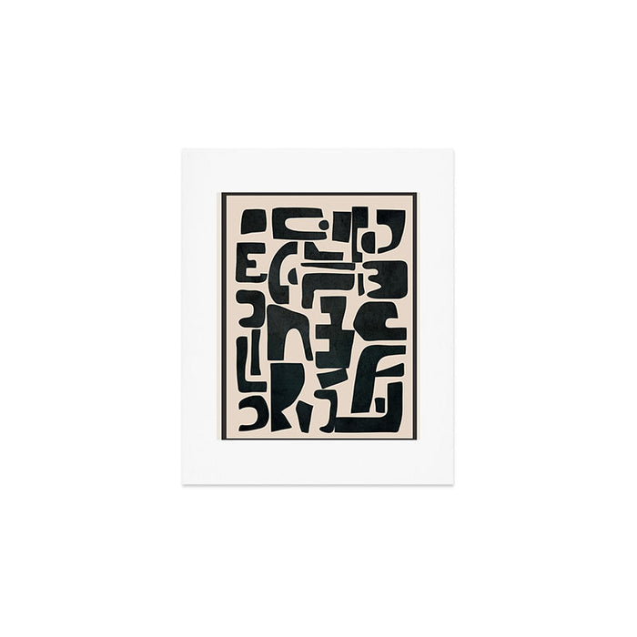 Organic Contemporary Modern Shapes 01 Art Print Gallery Image 1