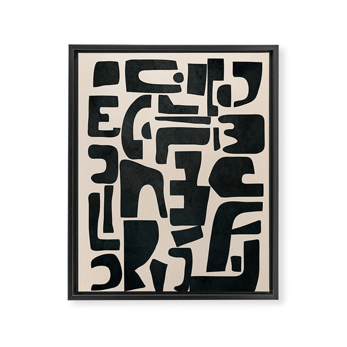 Organic Contemporary Modern Shapes 01 Framed Canvas Print Gallery Image 1