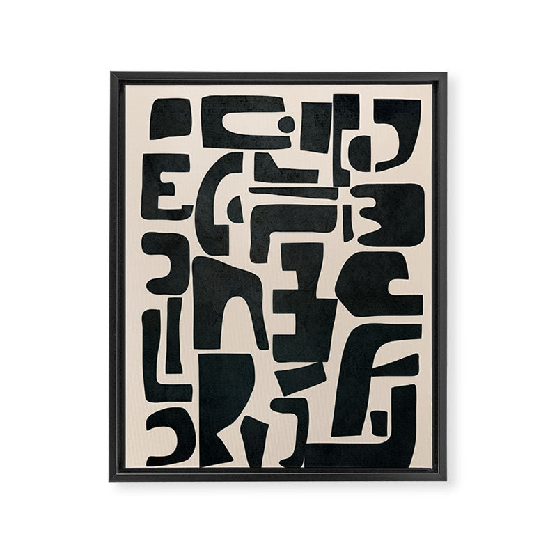 Organic Contemporary Modern Shapes 01 Framed Canvas Print Gallery Image 6