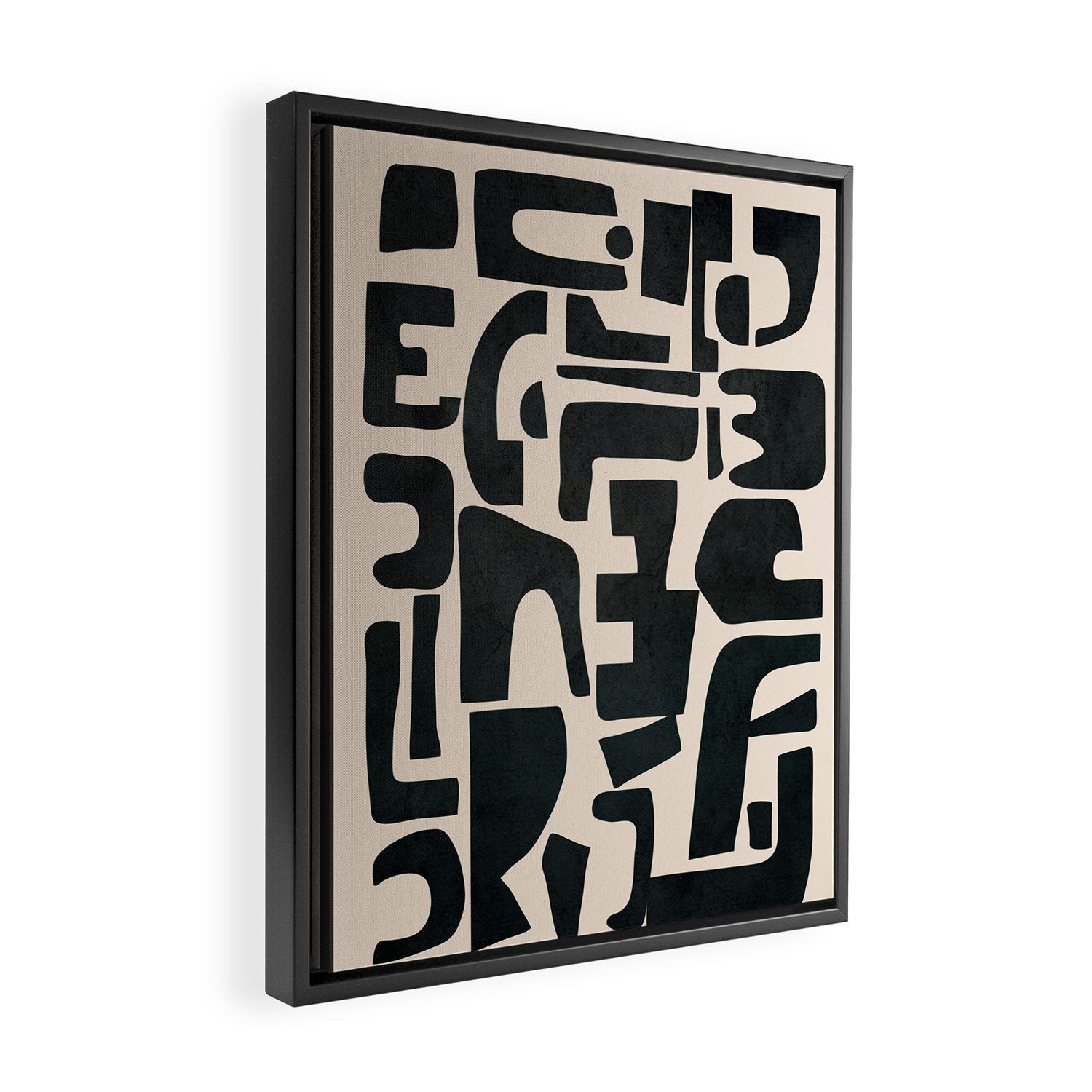 Organic Contemporary Modern Shapes 01 Framed Canvas Print Gallery Image 2