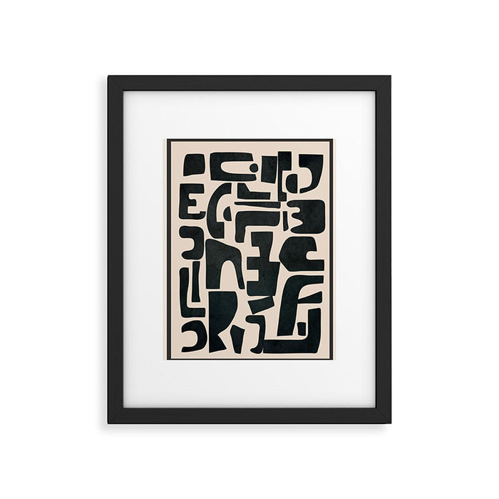 Organic Contemporary Modern Shapes 01 Framed Art Print Gallery Image 1