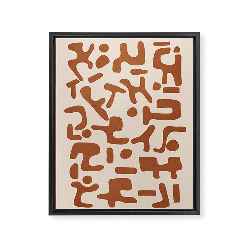Organic Contemporary Modern Shapes 07 Framed Canvas Print Gallery Image 6